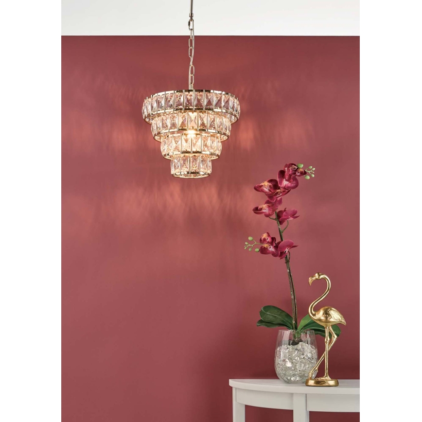 Där Lighting CER0135 - Lestenec na verigi CERYS 1xE27/60W/230V zlata