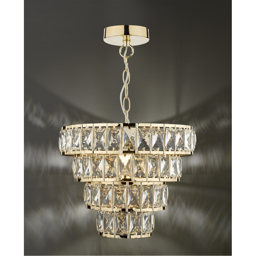 Där Lighting CER0135 - Lestenec na verigi CERYS 1xE27/60W/230V zlata