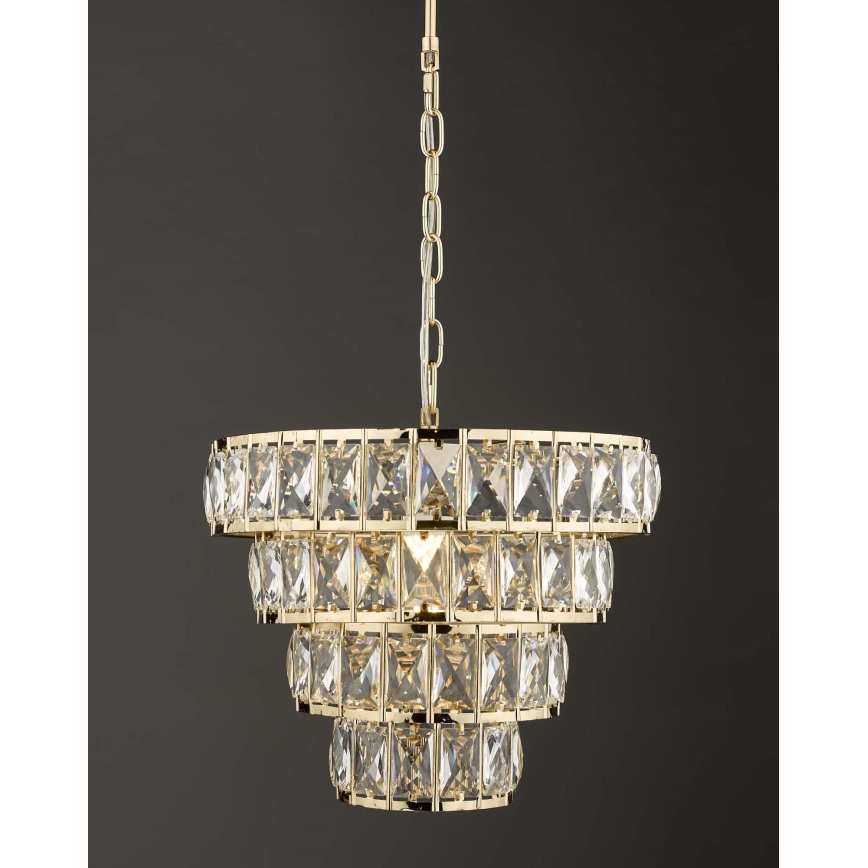 Där Lighting CER0135 - Lestenec na verigi CERYS 1xE27/60W/230V zlata