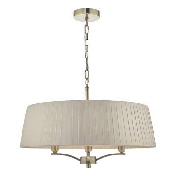 Där Lighting CRI0429 - Lestenec na verigi CRISTIN 4xE14/40W/230V medenina/taupe