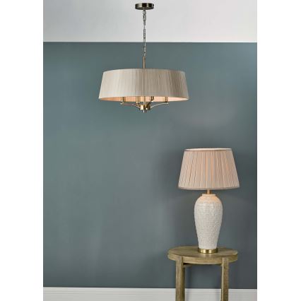 Där Lighting CRI0429 - Lestenec na verigi CRISTIN 4xE14/40W/230V medenina/taupe