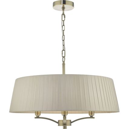 Där Lighting CRI0429 - Lestenec na verigi CRISTIN 4xE14/40W/230V medenina/taupe