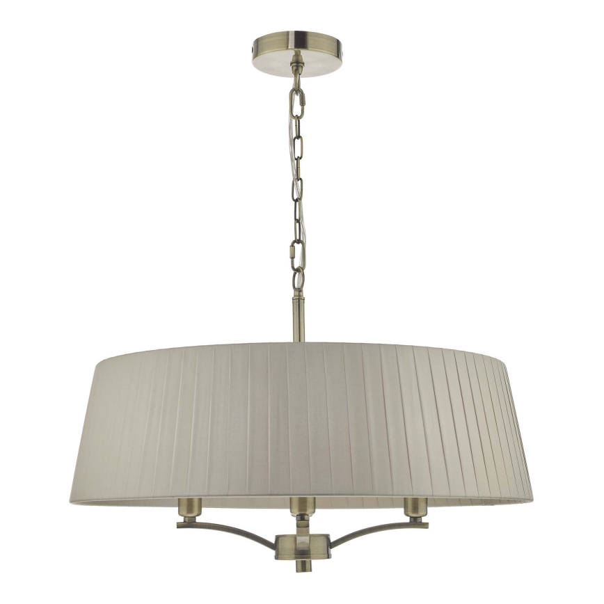 Där Lighting CRI0429 - Lestenec na verigi CRISTIN 4xE14/40W/230V medenina/taupe