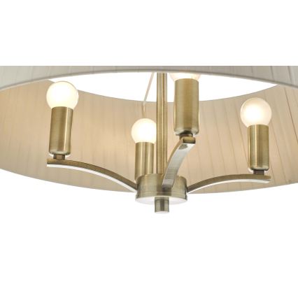 Där Lighting CRI0429 - Lestenec na verigi CRISTIN 4xE14/40W/230V medenina/taupe