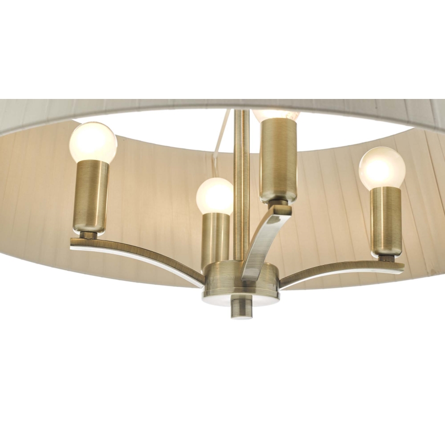 Där Lighting CRI0429 - Lestenec na verigi CRISTIN 4xE14/40W/230V medenina/taupe