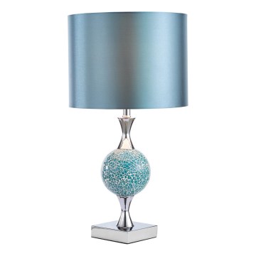 Där Lighting ELS4223 - Namizna svetilka ELSA 1xE27/40W/230V modra/sijajni krom