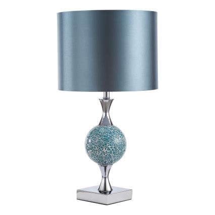 Där Lighting ELS4223 - Namizna svetilka ELSA 1xE27/40W/230V modra/sijajni krom