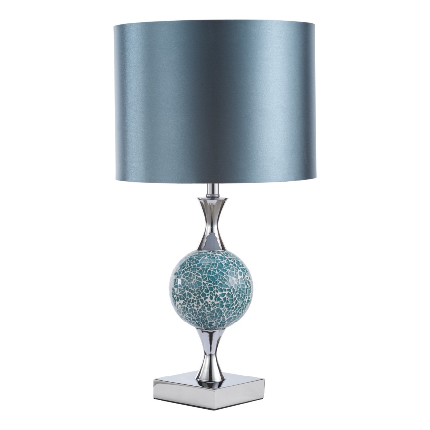 Där Lighting ELS4223 - Namizna svetilka ELSA 1xE27/40W/230V modra/sijajni krom