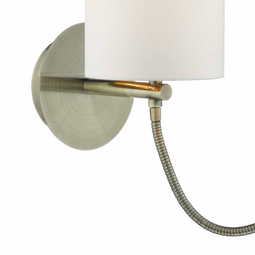 Där Lighting FET0775 - LED stenska svetilka FETA 1xE27/60W/230V + LED/1W medenina