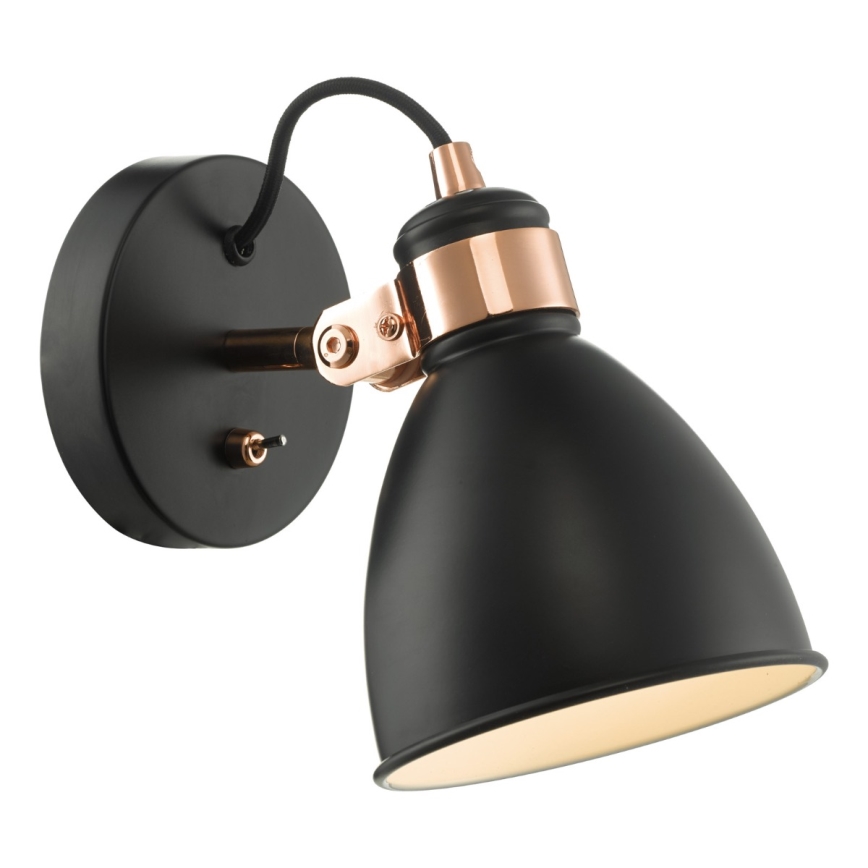 Där Lighting FRE0722 - Stensko točkovno svetilo FREDERICK 1xE14/40W/230V črno