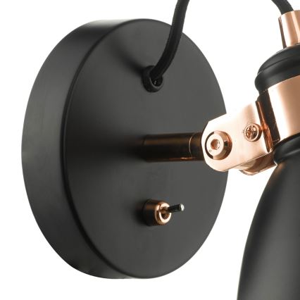 Där Lighting FRE0722 - Stensko točkovno svetilo FREDERICK 1xE14/40W/230V črno