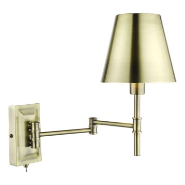Där Lighting KEN0775 - Prilagodljiva stenska svetilka KENSINGTON 1xE14/25W/230V medenina