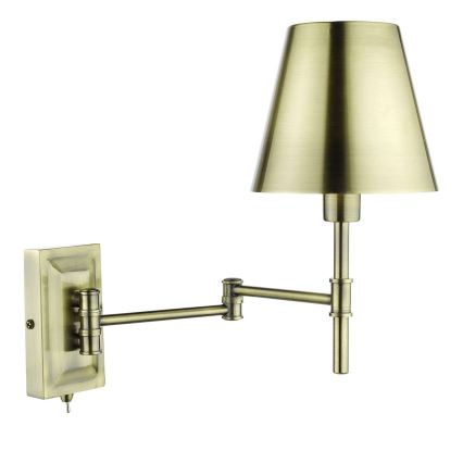 Där Lighting KEN0775 - Prilagodljiva stenska svetilka KENSINGTON 1xE14/25W/230V medenina