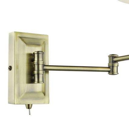 Där Lighting KEN0775 - Prilagodljiva stenska svetilka KENSINGTON 1xE14/25W/230V medenina