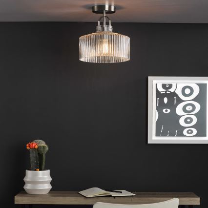 Där Lighting LEN4846 - Pritrdjen stropni lestenec LENKA 1xE27/60W/230V matni krom