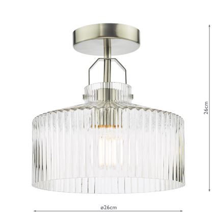 Där Lighting LEN4846 - Pritrdjen stropni lestenec LENKA 1xE27/60W/230V matni krom