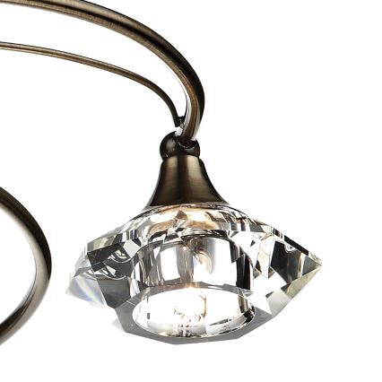 Där Lighting LUT0675 - Pritrjeni lestenec LUTHER 6xG9/40W/230V medenina