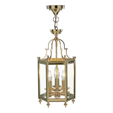 Där Lighting MOO0340 - Lestenec na verigi MOORGATE 3xE14/60W/230V medenina