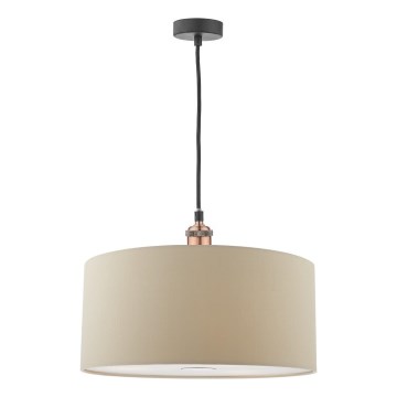 Där Lighting RON6529 - viseči lestenec na jekleni vrvici RONDA 1xE27/60W/230V bež