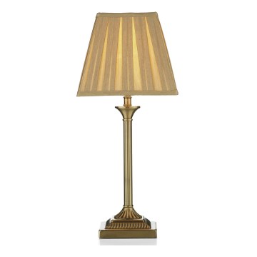 Där Lighting TAY4075-X - Namizna svetilka TAYLOR 1xE14/40W/230V bež/medeninast