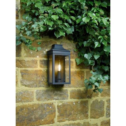 Där Lighting VAP5222 - Zunanja stenska svetilka VAPOUR 1xE14/60W/230V IP44 črna