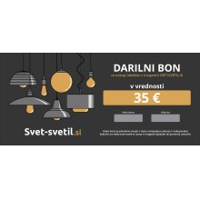Darilni bon za nakup svetil v vrednosti 35 €