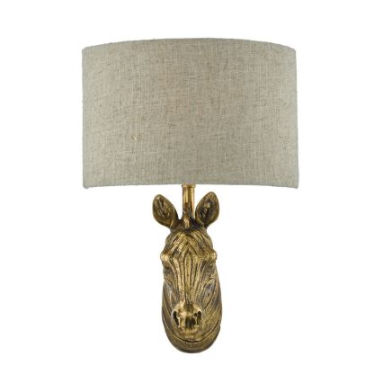 Där Lighting ABB0735 - Stenska svetilka ABBY 1xE14/40W/230V lan/zlata