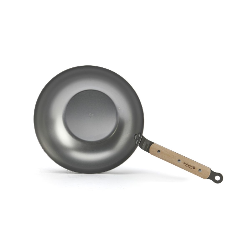 De Buyer 5717.28 - Ponev Wok MINERAL B BOIS 28 cm