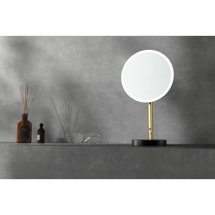 Deante ADI_Z812 - LED kopalniško polnilno kozmetično ogledalo SILIA LED/5V 5000 mAh 2700-6500K IP44