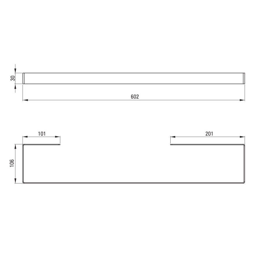 Deante ADM_A621 - Stenski obešalnik za brisače MOKKO 60 cm bel