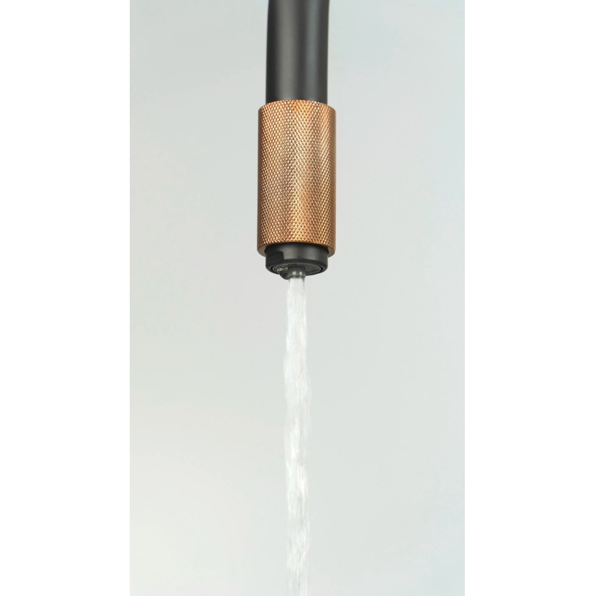 Deante BCA_B64M - Kuhinjska pipa ASTER, črna/medenina