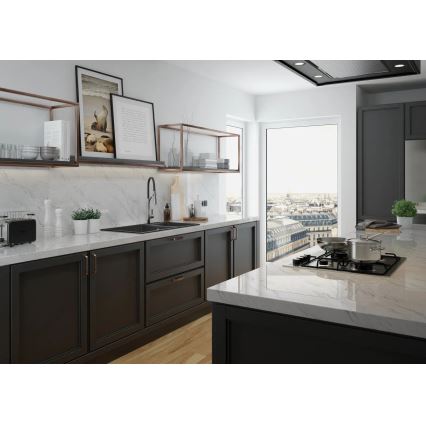 Deante BGB_B720 - Kuhinjska armatura z gibljivim izlivom GERBERA črna/krom