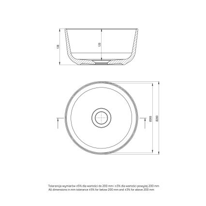 Deante CDJ_6U2S - Namizni umivalnik JASMIN pr. 28 cm keramika/bela