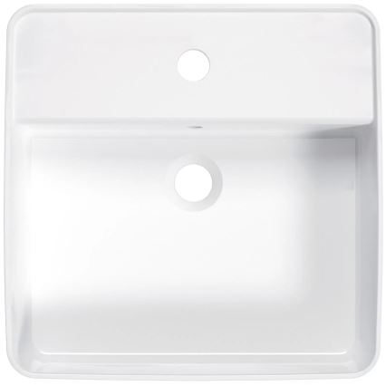 Deante CGS_6U4B - Vgradni umivalnik s luknjo za pipo SQUARE 42x42 cm keramika/bela
