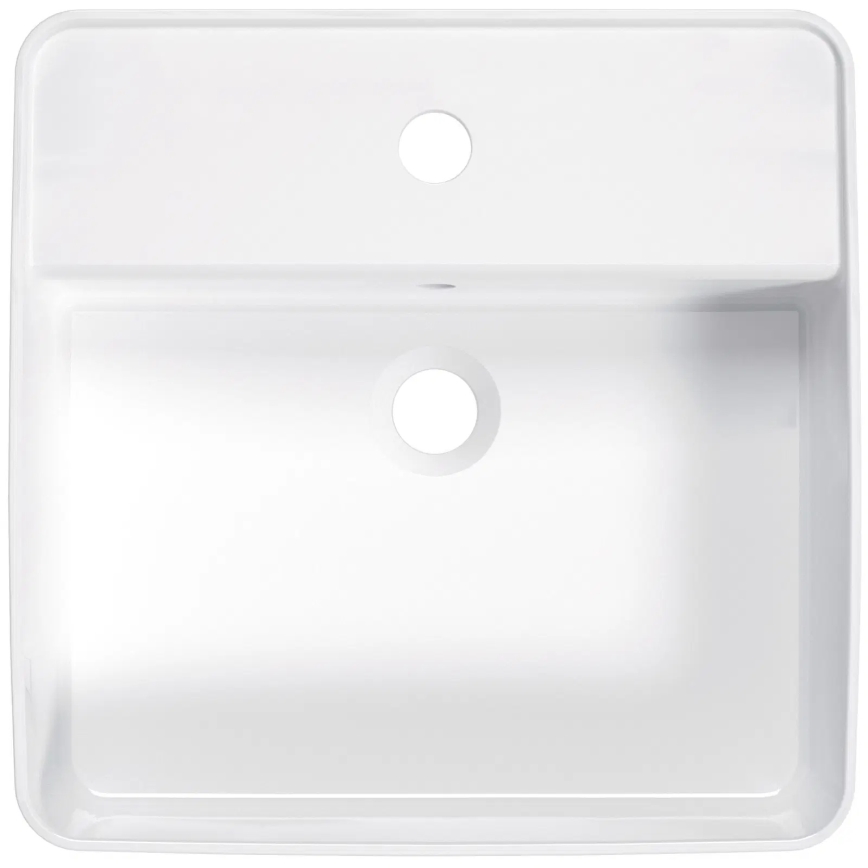Deante CGS_6U4B - Vgradni umivalnik s luknjo za pipo SQUARE 42x42 cm keramika/bela