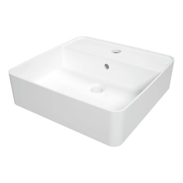 Deante CGS_6U4B - Vgradni umivalnik s luknjo za pipo SQUARE 42x42 cm keramika/bela