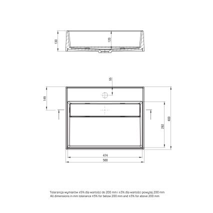 Deante CQR_NU5M - Namizni umivalnik CORREO 40x50 cm granit/črna