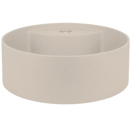 Deante CQS_5U4B - Namizni umivalnik s tap hole SILIA pr. 36 cm granit/bež