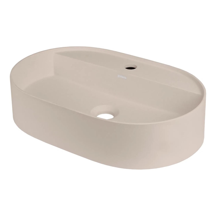 Deante CQS_5U6B - Namizni umivalnik s tap hole SILIA 35x55 cm granit/bež