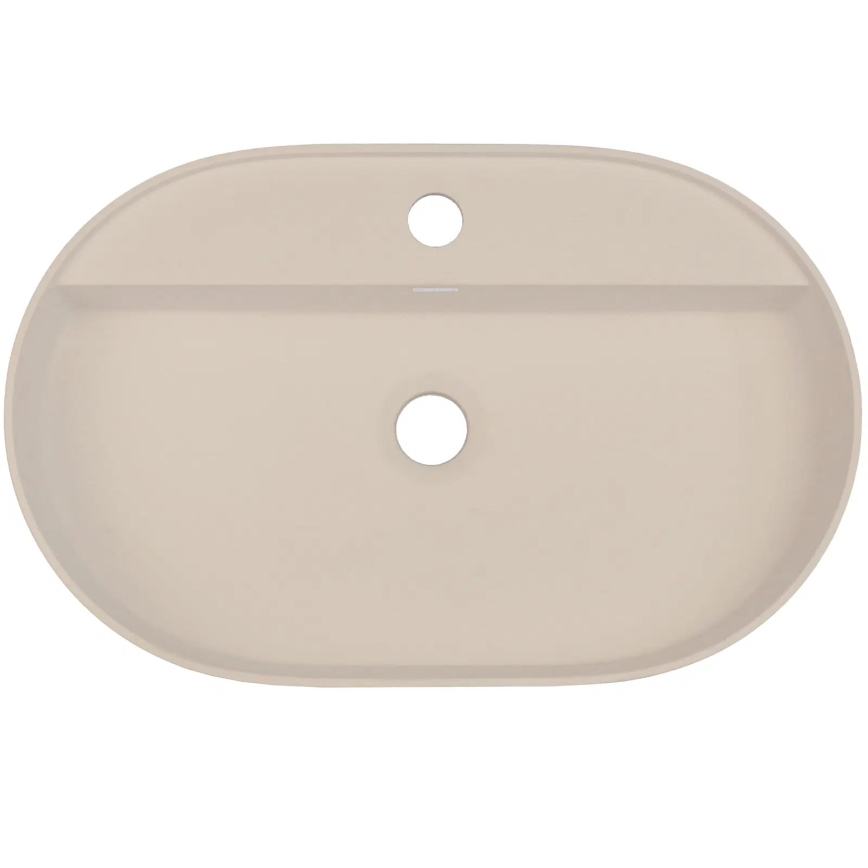 Deante CQS_5U6B - Vgradni umivalnik s prebojem za pipo SILIA 35x55 cm granit/bež