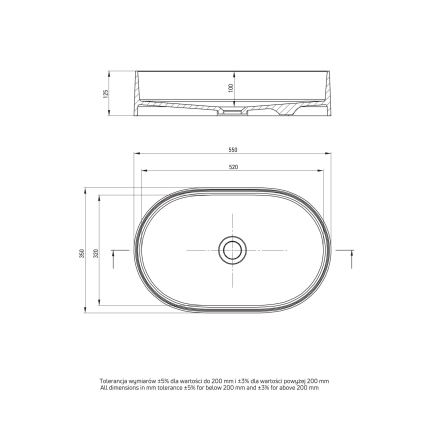 Deante CQS_5U6S - Namizni umivalnik SILIA 35x55 cm granit/bež