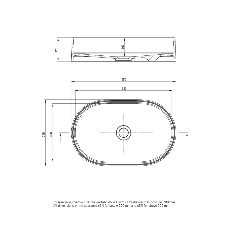 Deante CQS_5U6S - Namizni umivalnik SILIA 35x55 cm granit/bež