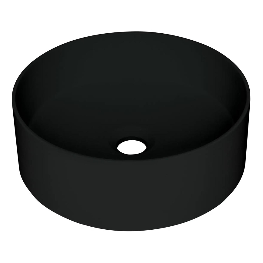 Deante CQS_NU4S - Pultni umivalnik SILIA Ø 36 cm granit/črna