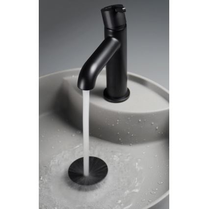 Deante CQS_SU4B - Umivalnik za pult z odprtino za pipo SILIA Ø 36 cm, granit/metalno siva