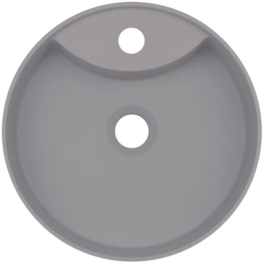 Deante CQS_SU4B - Umivalnik za pult z odprtino za pipo SILIA Ø 36 cm, granit/metalno siva