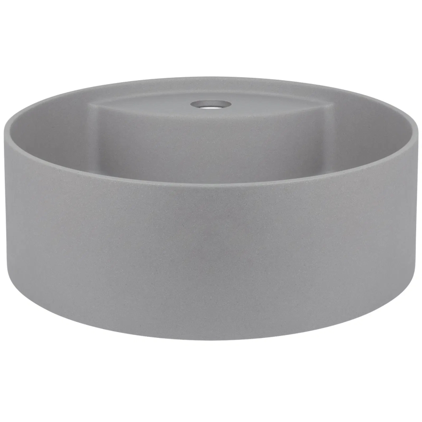 Deante CQS_SU4B - Umivalnik za pult z odprtino za pipo SILIA Ø 36 cm, granit/metalno siva