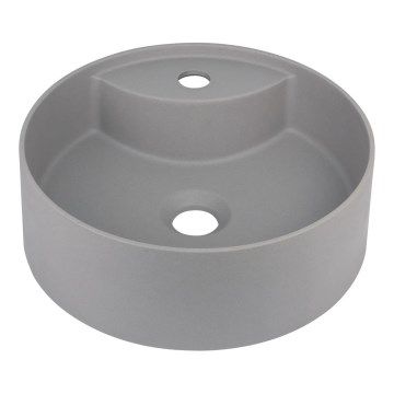 Deante CQS_SU4B - Umivalnik za pult z odprtino za pipo SILIA Ø 36 cm, granit/metalno siva