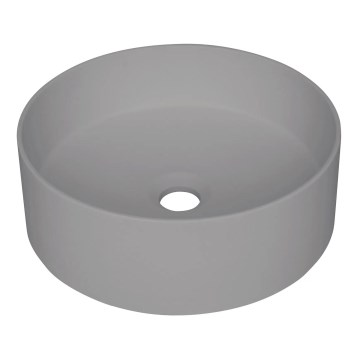 Deante CQS_SU4S - Umivalnik za pult SILIA, premer 36 cm, graniten/metalno siv
