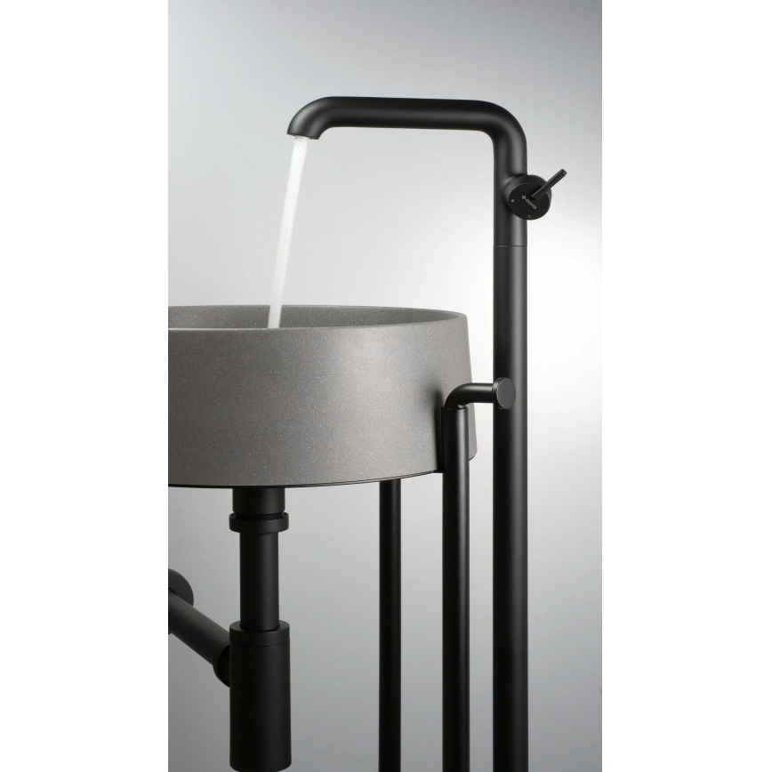 Deante CQS_SU4S - Umivalnik za pult SILIA, premer 36 cm, graniten/metalno siv