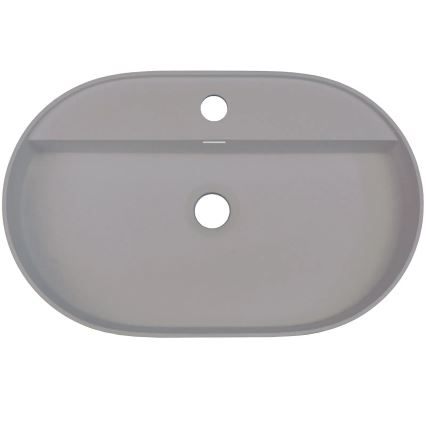 Deante CQS_SU6B - Umivalnik na pult z izvrtino za pipo SILIA 35x55cm granit/metalno siva